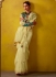 Light green glass tissue sequins embroidered wedding saree with blouse 2159